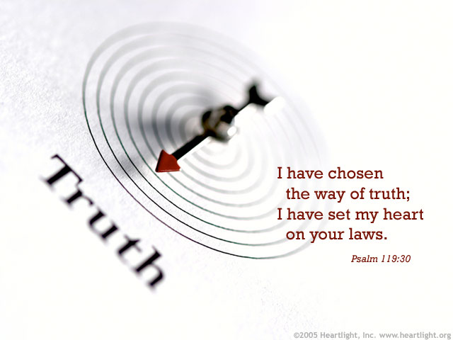 Inspirational illustration of Psalm 119:30