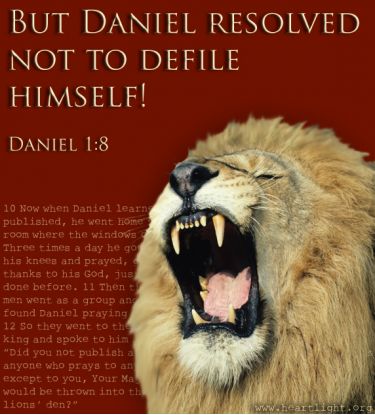 Illustration of the Bible Verse Daniel 1:8