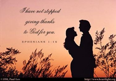 Illustration of the Bible Verse Ephesians 1:16