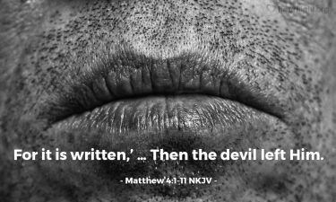Illustration of the Bible Verse Matthew 4:1-11 NKJV