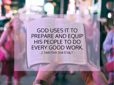 Illustration of the Bible Verse 2 Timothy 3:14-17 NLT