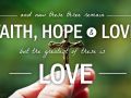 1 Corinthians 13:13 Cross on Green