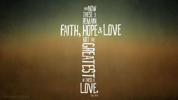 PowerPoint Background: 1 Corinthians 13:13 Cross Shaped Love
