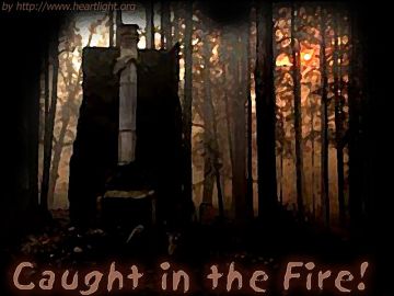 PowerPoint Background: Caught in the Fire - Chimney