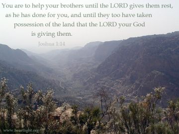 PowerPoint Background: Joshua 1:14 Text