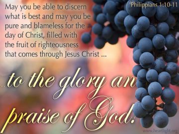 PowerPoint Background: Philippians 1:10-11 Text