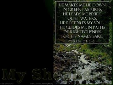 PowerPoint Background: Psalm 23:2-3 - Dark