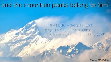 PowerPoint Background: Psalm 95:3-4 Full