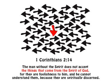 Illustration of the Bible Verse 1 Corinthians 2:14