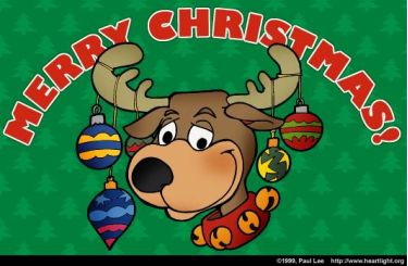Illustration of the Bible Verse Christmas Reindeer
