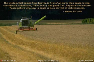 Illustration of the Bible Verse James 3:17-18