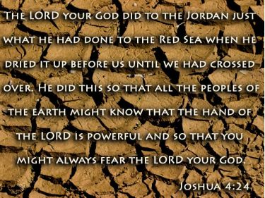 Illustration of the Bible Verse Joshua 4:24