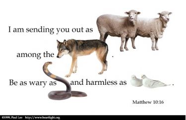 Illustration of the Bible Verse Matthew 10:16