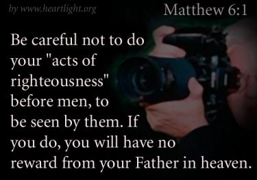 Illustration of the Bible Verse Matthew 6:1