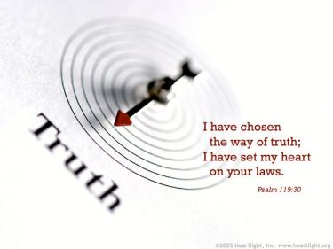 Illustration of the Bible Verse Psalm 119:30
