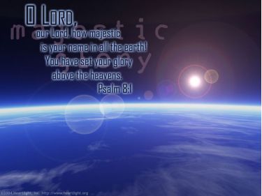 Illustration of the Bible Verse Psalm 8:1