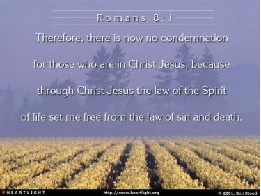 Illustration of the Bible Verse Romans 8:1