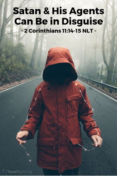 Illustration of the Bible Verse 2 Corinthians 11:14-15 NLT