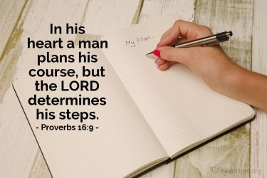 Illustration of the Bible Verse Proverbs 16:9