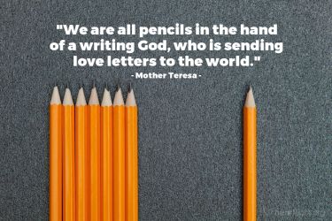 Illustration of the Bible Verse Quote by Mother Teresa