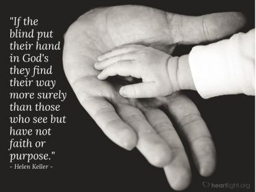 Illustration of the Bible Verse Quote by Helen Keller