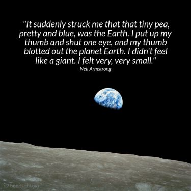 Illustration of the Bible Verse Quote by Neil Armstrong