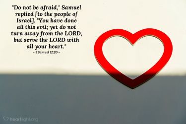 Illustration of the Bible Verse 1 Samuel 12:20
