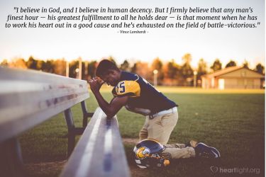 Illustration of the Bible Verse Quote by Vince Lombardi