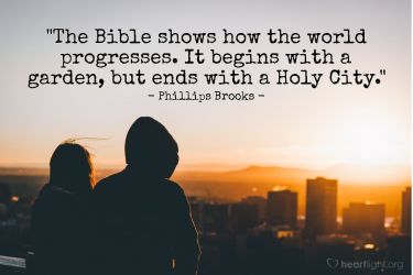 Illustration of the Bible Verse Quote by Phillips Brooks