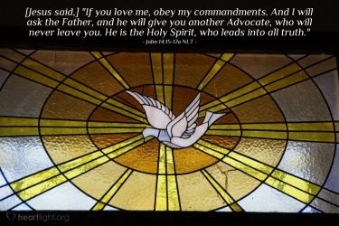 Illustration of the Bible Verse John 14:15-17a NLT