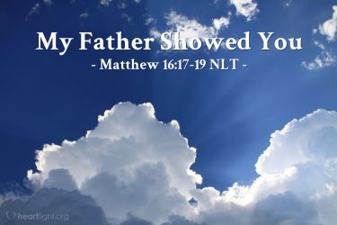Illustration of the Bible Verse Matthew 16:17-19 NLT