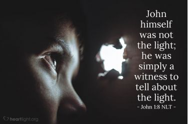 Illustration of the Bible Verse John 1:8 NLT