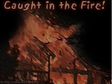 PowerPoint Background: Caught in the Fire - House