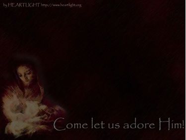 PowerPoint Background: Come Let Us Adore Him