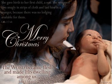 PowerPoint Background: Luke 2:7 Christmas