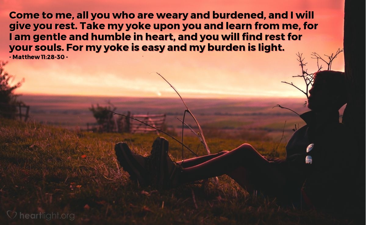 Matthew 11 28 30 Verse Of The Day For 11 10 2013