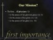 First Importance- Reg