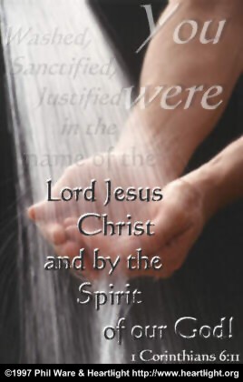 Illustration of 1 Corinthians 6:11 on Holy Spirit