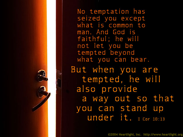 Illustration of 1 Corinthians 10:13 on Temptation