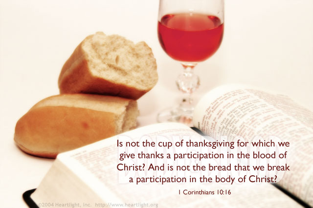 Illustration of 1 Corinthians 10:16 on Thanksgiving