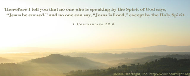 Illustration of 1 Corinthians 12:3 on Holy Spirit