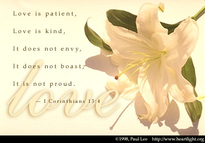 Illustration of 1 Corinthians 13:4 on Kindness