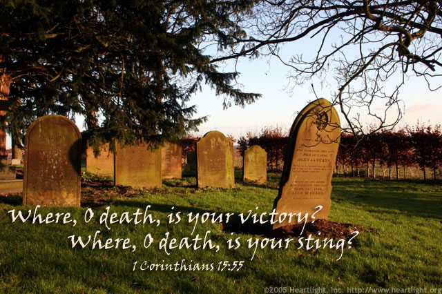 Illustration of 1 Corinthians 15:55 on Victory