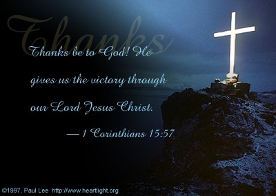 Illustration of 1 Corinthians 15:57 on Victory