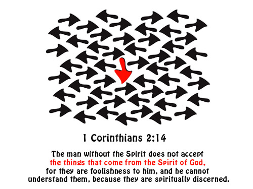 Illustration of 1 Corinthians 2:14 on Holy Spirit