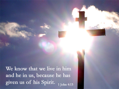 Illustration of 1 John 4:13 on Holy Spirit