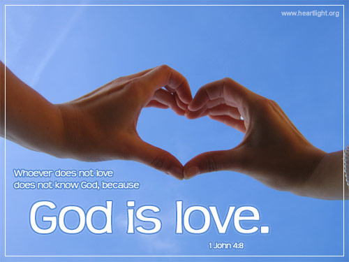 Illustration of 1 John 4:8 on Love