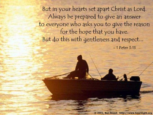 Illustration of 1 Peter 3:15 on Gentleness