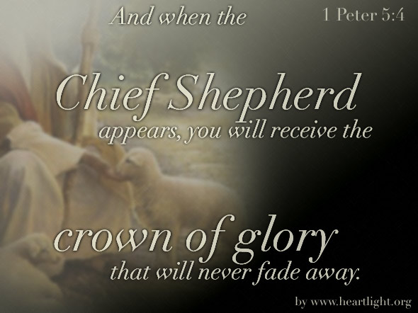 Illustration of 1 Peter 5:4 on Shepherd