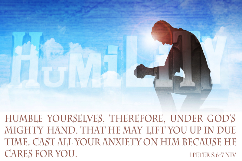 Illustration of 1 Peter 5:6-7 on Worry